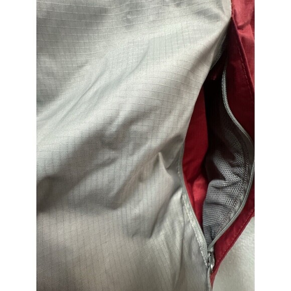 Eddie Bauer Rain Jacket Mens TXL Red Hooded Lined Pockets Full Zip Rain Coat - Picture 7 of 15